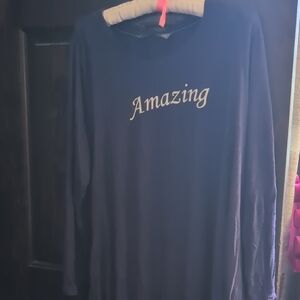 AnyBody Dark Blue Knit Top